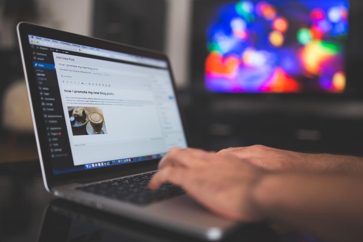 Writer publishing a new blog article