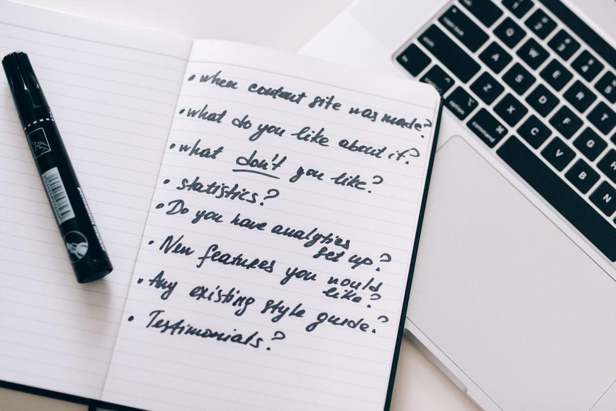Notes mapping content to the buyer journey
