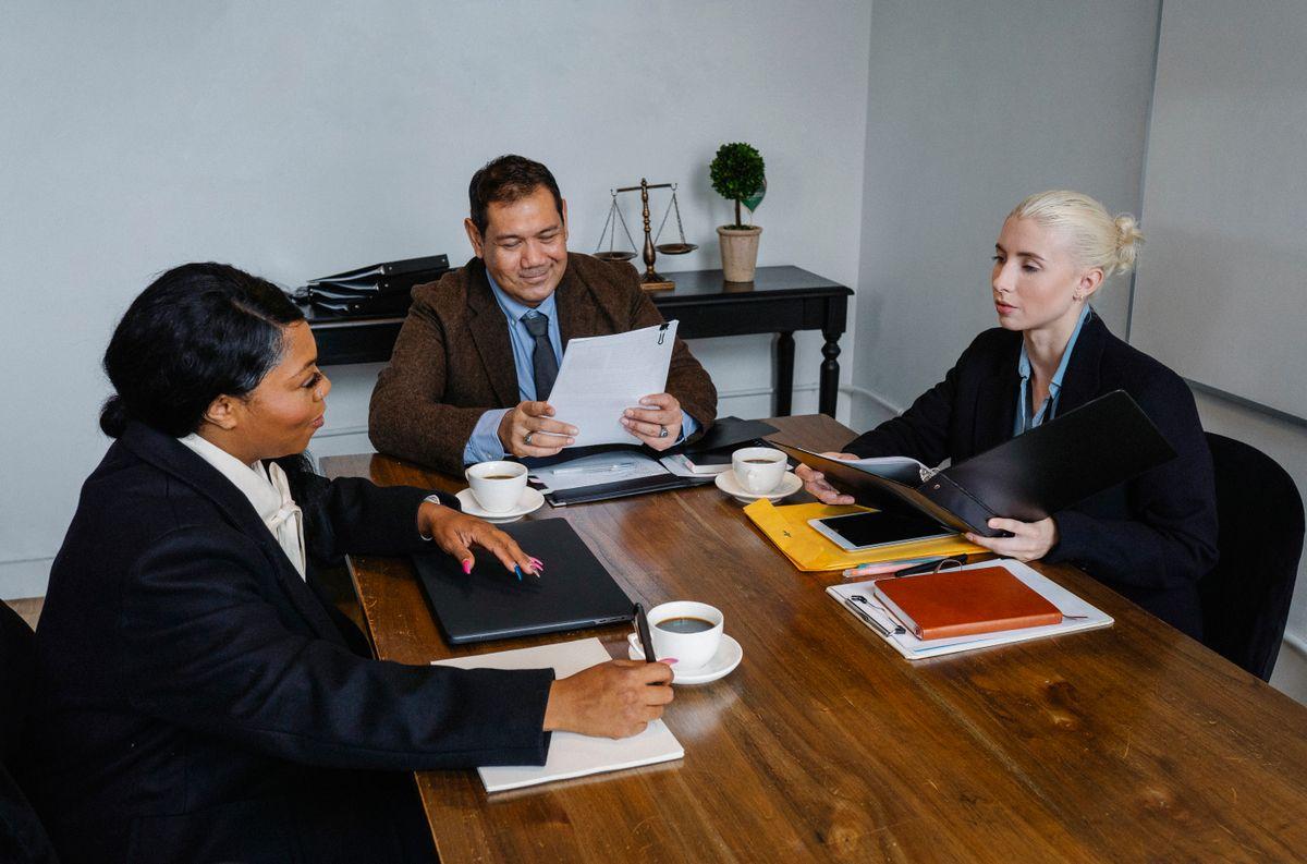 Team discussing agency selection criteria