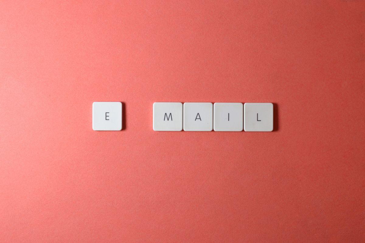 Keyboard letters spelling out email marketing